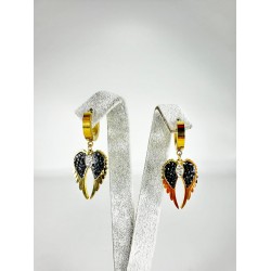 Gold Melek Kanat Detaylı Küpe